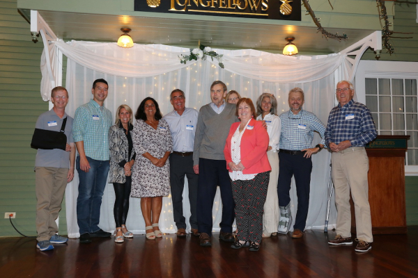 Todd Shimkus, Saratoga Chamber of Commerce; Jim Sears, UPS; Pam Smith, Spoken Boutique; Patti Fortuna Stannard and Paul Stannard, Fortuna’s Sausage &amp; Online Italian Market; Bill Edwards; Rita Cox, Cox Media Solutions; Janine Remarque, Frontier Adjusters; Robin and Bert Weber, Common Roots Brewery; and Joe Dalton, previously Saratoga Chamber of Commerce. 