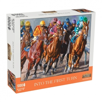 “Into the First Turn”: Saratoga Race Course to be Depicted in Jigsaw Puzzle Illustrated by Local Equine Artist Sharon Crute